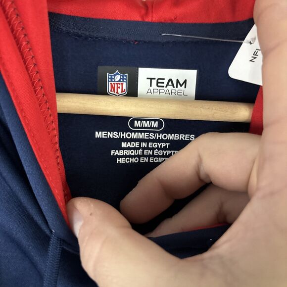 New England Patriots NFL Team Pullover Hoodie Navy Blue Size Medium NWT - Picture 3 of 5